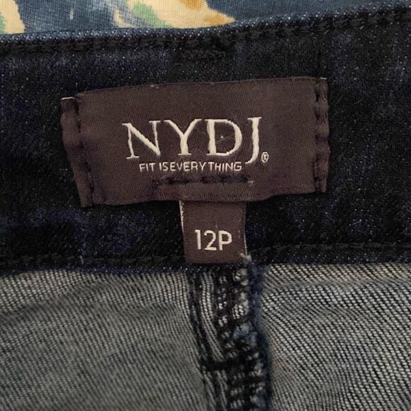 NYDJ Marilyn Straight Leg Jeans Dark Wash Size 12P - Picture 7 of 11